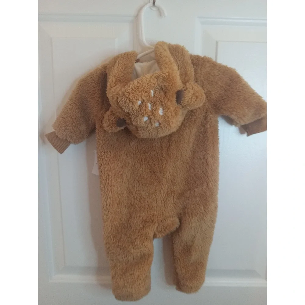 Old Navy  Hooded Critter Footed Sherpa One-piece  for Baby Size ‎ 0-3Month